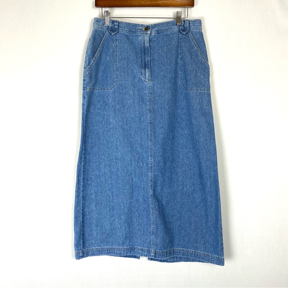 Crazy Horse Vintage Y2K Denim Midi Skirt